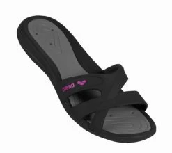 Arena Athena Badslippers Dames Donkergrijs