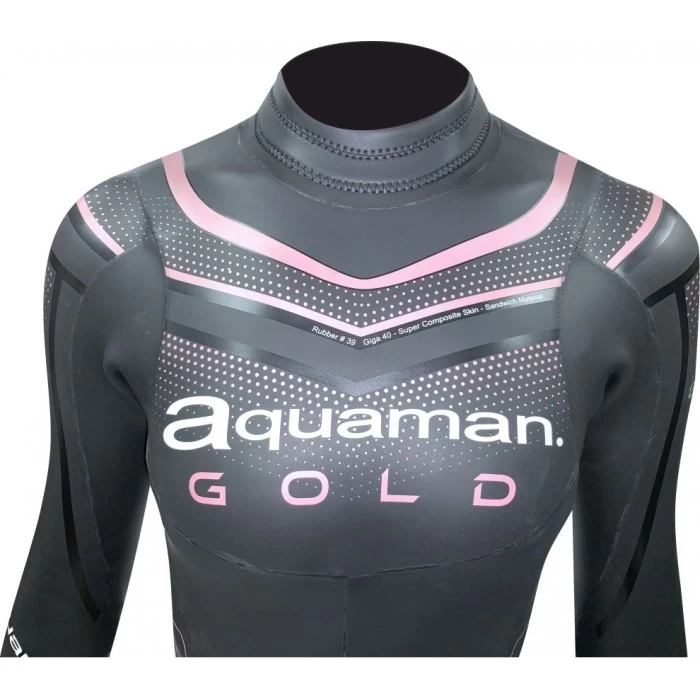 Aquaman Cell Gold Lange Mouw Wetsuit Dames 2 Aquaman Cell Gold Lange Mouw Wetsuit Dames - Afbeelding 2