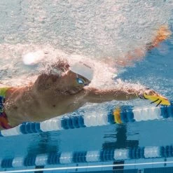 Finis Bolster Handpeddels Geel/zwart -Zwemserie Winkel bolster paddle 3