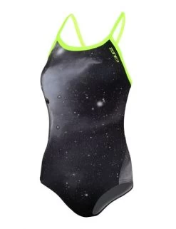 Zone3 Cosmic Bound Back Badpak Zwart/geel Dames