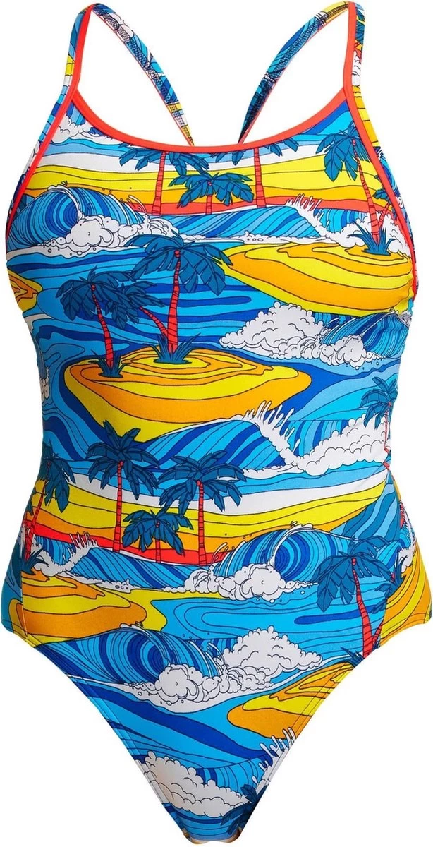 Funkita Beach Bum Eco Diamond Back Badpak Dames 1 Funkita Beach Bum Eco Diamond Back Badpak Dames