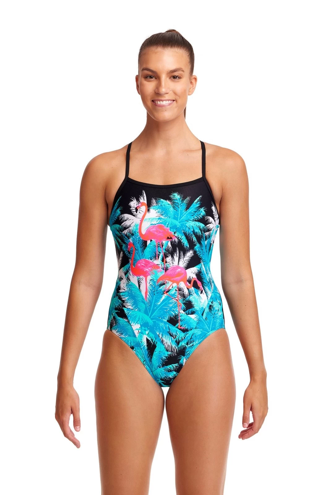 Funkita Flamingo Night Single Strap Badpak Dames 2 Funkita Flamingo Night Single Strap Badpak Dames - Afbeelding 2