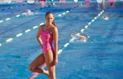 Funkita Pinky Palm Diamond Back Badpak Dames -Zwemserie Winkel funkita re train dames diamond back fks033l pinky palm 007