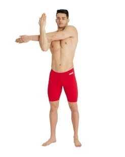 Arena Team Swim Jammer Rood Heren -Zwemserie Winkel m team swim jammer solid red white 2