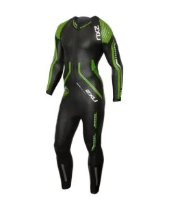 2XU Propel Pro Lange Mouw Wetsuit Zwart/groen Heren