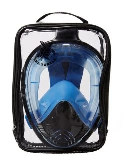Sea Turtle Flex Deluxe Full Face Snorkelmasker Zwart/blauw -Zwemserie Winkel sea turtle flex deluxe blk blue 4