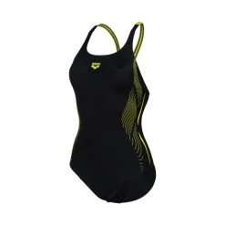 Arena Swim Pro Back Badpak Zwart/groen Dames