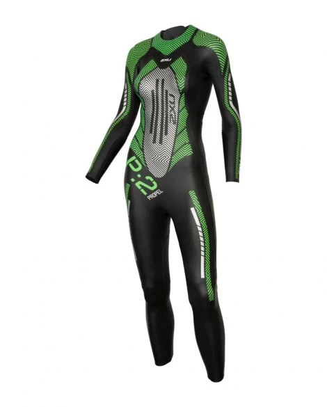 2XU P:2 Propel Lange Mouw Wetsuit Zwart/groen Dames 1 2XU P:2 Propel Lange Mouw Wetsuit Zwart/groen Dames