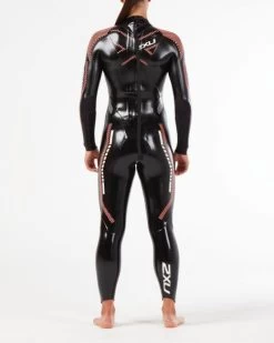 2XU Propel Pro Lange Mouw Wetsuit Zwart/rood Dames -Zwemserie Winkel ww5125c blk nmn 003
